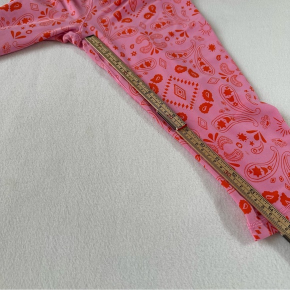 Aerie Cropped Leggings Pink Paisley Print Women’s XS - Picture 4 of 7